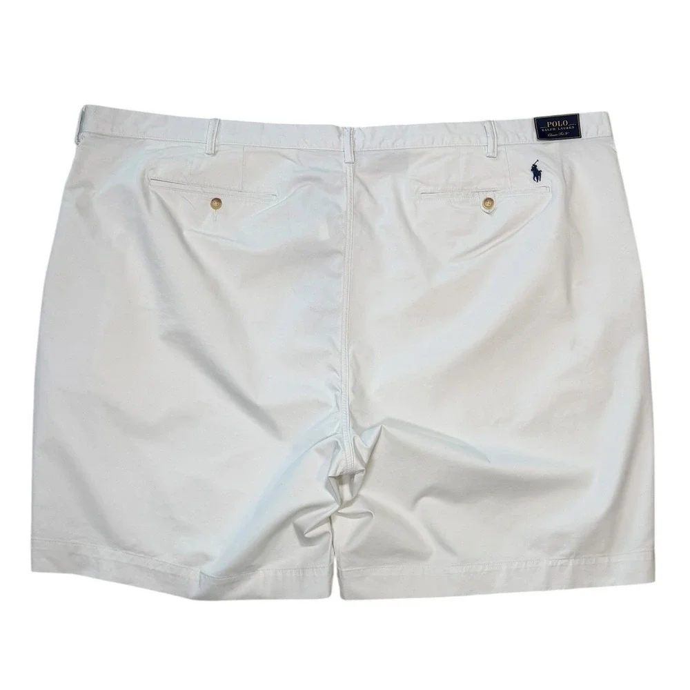 Polo Ralph Lauren Mens‎ White Classic Fit 9 Inch Stretch Chino Shorts 54B New